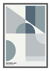 Illustrazione grafica con forme geometriche in blu e grigio-1