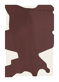 Abstract shape in dark red-brown shades on light background-1