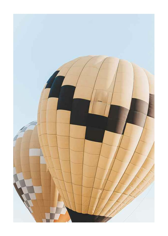 Plagát Yellow Air Balloons