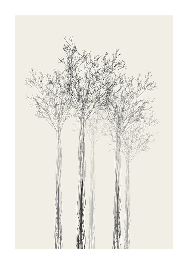 Plakāts Sketched Trees