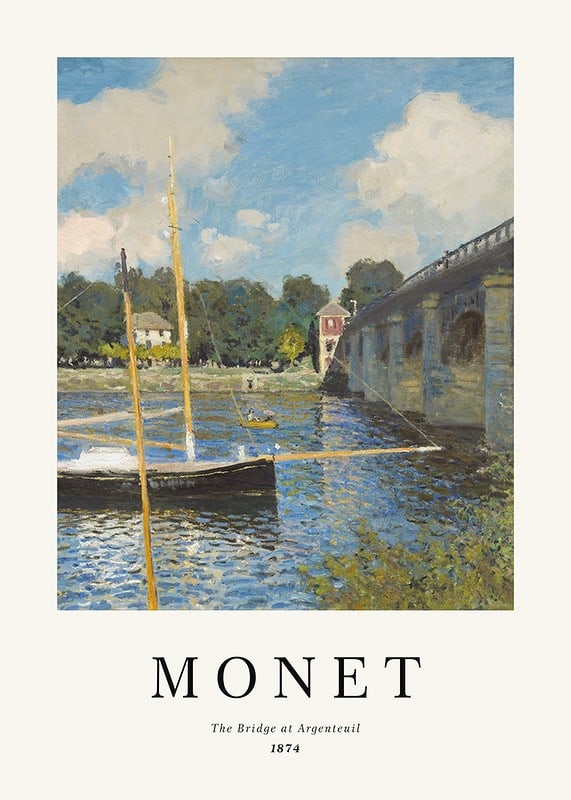 Póster Monet Bridge At Argenteuil