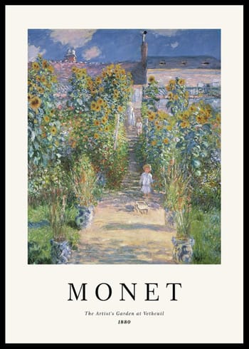 Poster Monet Garden At Vetheuil