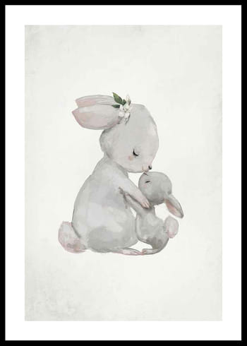 Poster Watercolor Rabbits