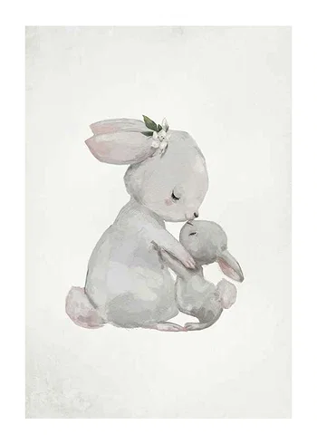 Poster Watercolor Rabbits