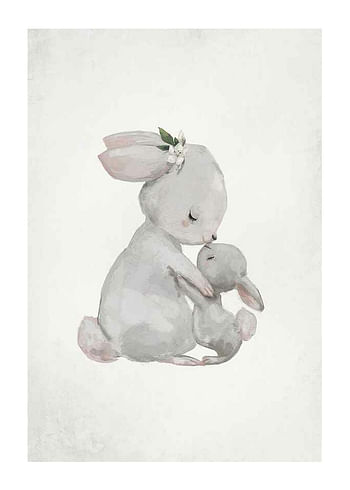 Poster Watercolor Rabbits