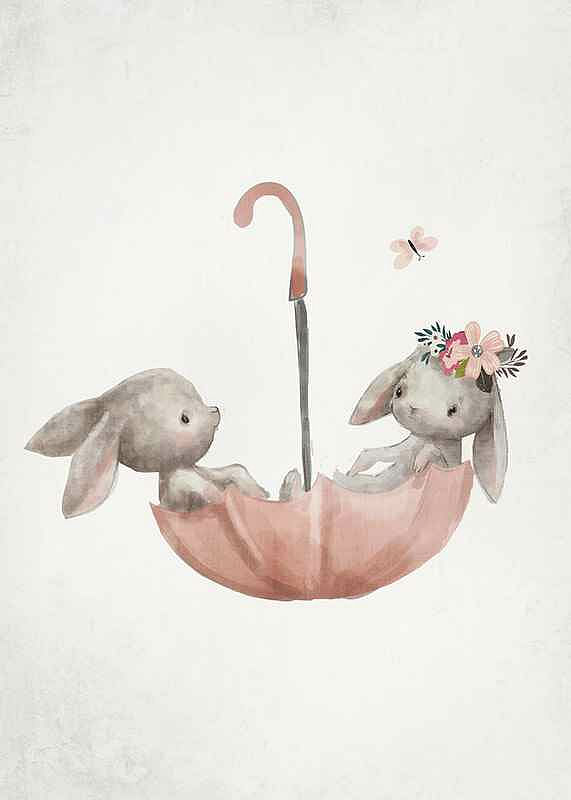 Watercolor Rabbit Friends-12
