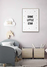 Text illustration with black letters and small stars-2