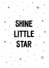 Text illustration with black letters and small stars-1