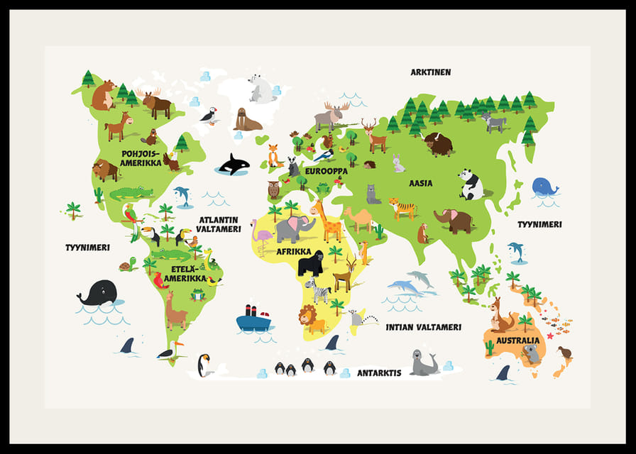 Maailmankartan Eläimet-12