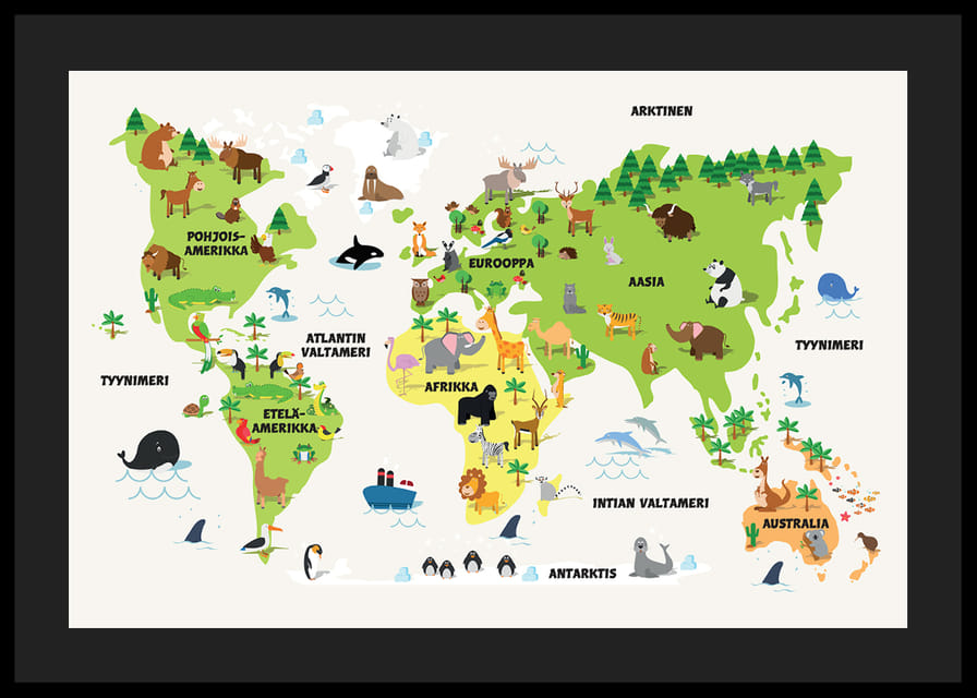 Maailmankartan Eläimet-12