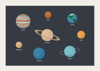 Illustrerade planeter i solsystemet på mörk bakgrund-3