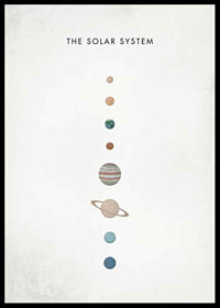 Illustration av solsystemets planeter på beige bakgrund-6