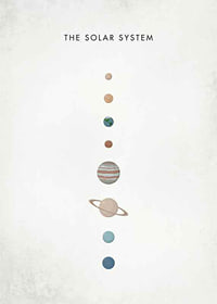 Illustration av solsystemets planeter på beige bakgrund-7