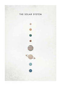 Illustration av solsystemets planeter på beige bakgrund-1
