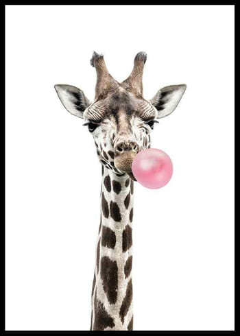 Plakat Bubblegum Giraffe