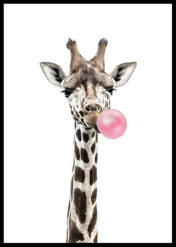 bubblegum-giraffe-poster-barntavlor-gallerix-se