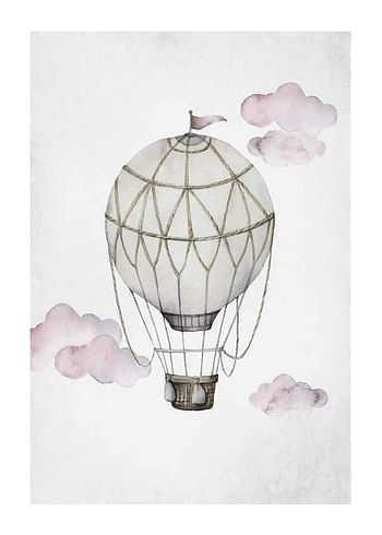 Poster Watercolor Hot Air Balloon