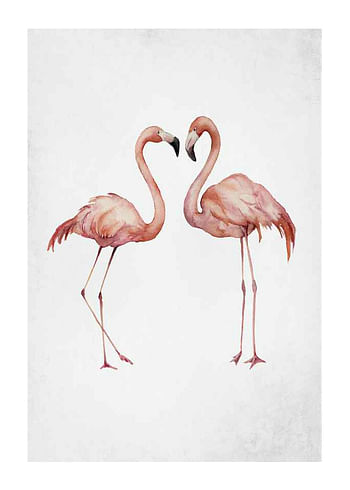 Poster Watercolor Flamingos