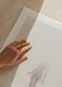 Photo art with naked woman partially hidden by fog over water-9