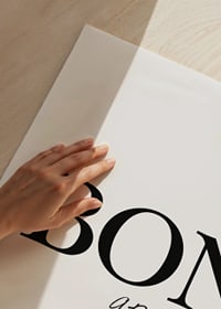 Black text Bon Appétit in two different fonts on white background-3