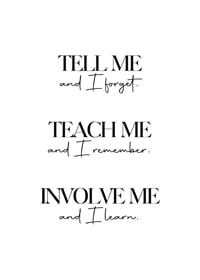Black text quote about learning on white minimalist background-1