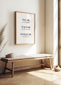 Black text quote about learning on white minimalist background-2