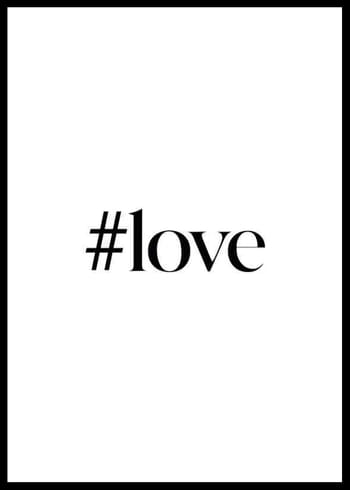 Affiche Hashtag Love