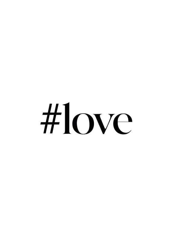 Poster Hashtag Love