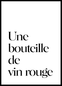 Black French text on white background in minimalist style-0