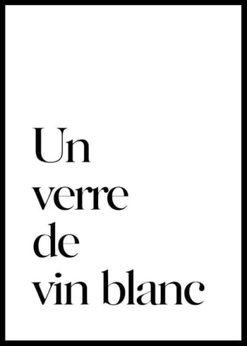 Poster Vin Blanc