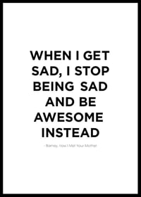 Black quote text on white background with Barney Stinson's words-0