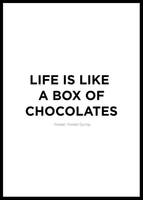 Graphic quote from Forrest Gump in black text on white background-12
