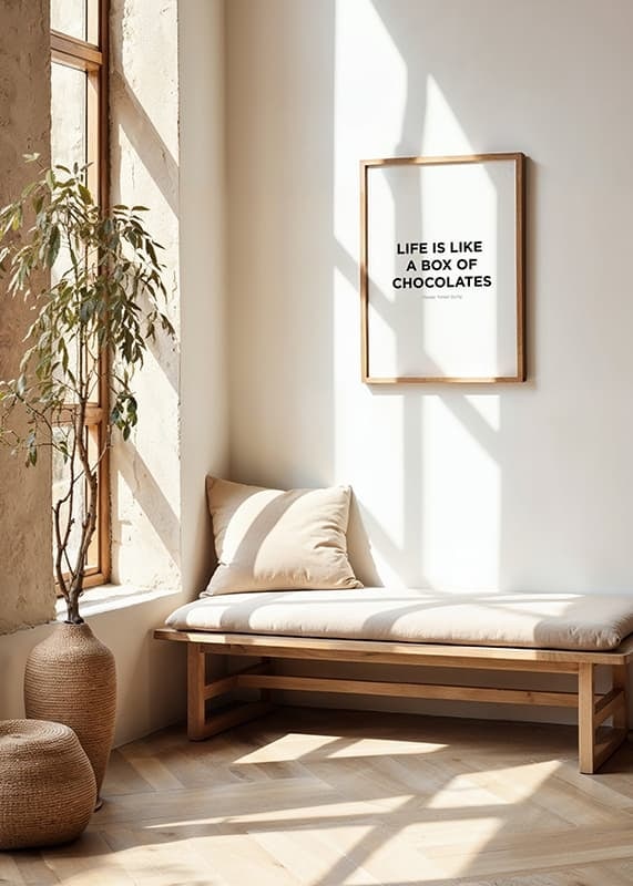 Graphic quote from Forrest Gump in black text on white background-12
