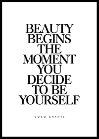 Citazione di testo nero di Coco Chanel su sfondo bianco, elegante-0