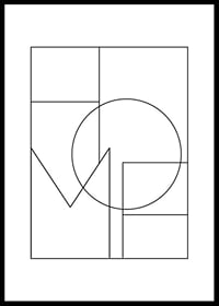 Minimalistisk line art med ordet HOME i svarta linjer-0