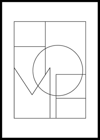 Plakat Home Line Art