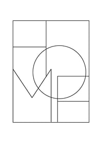 Minimalistisk line art med ordet HOME i svarta linjer-1