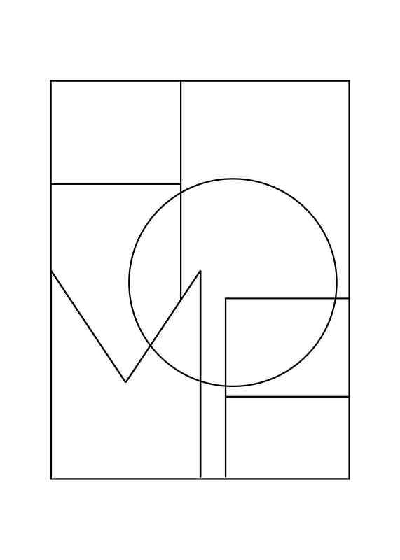 Minimalistisk line art med ordet HOME i svarta linjer-12