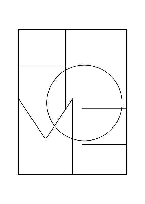 Poster Home Line Art
