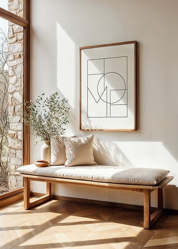Minimalistisk line art med ordet HOME i svarta linjer-12