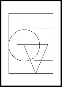 Minimalist line art with the word Love in black lines-0