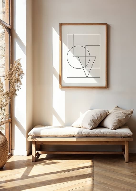 Minimalist line art with the word Love in black lines-12