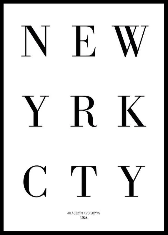 Black text with the letters NEW YRK CTY on a white background-12