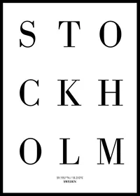 Grafisk text med STOCKHOLM i stora svarta bokstäver-0