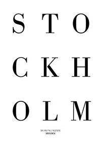 Grafisk text med STOCKHOLM i stora svarta bokstäver-1
