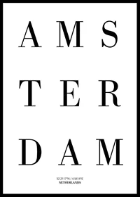 Black text Amsterdam in scattered letters on white background-0