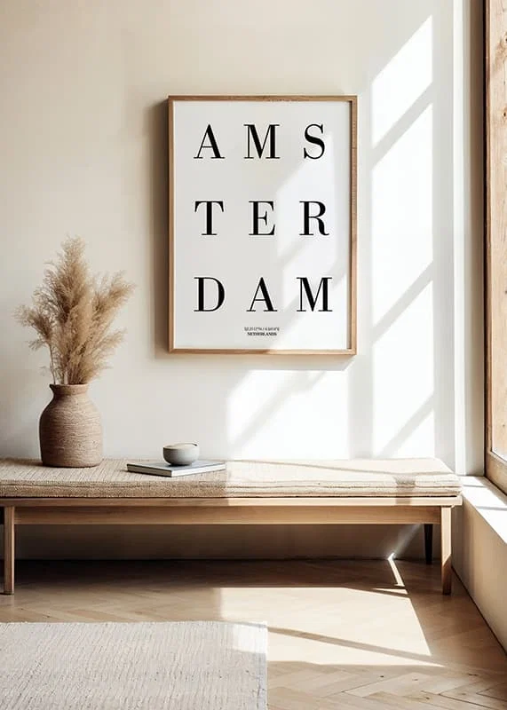 Black text Amsterdam in scattered letters on white background-12