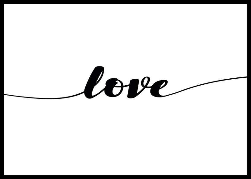 Black handwritten text love in line on white background-12