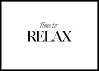 Black text Time to relax in two fonts on white background-0