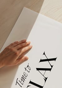 Black text Time to relax in two fonts on white background-3